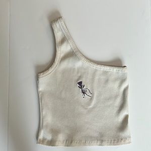 Shein ribbed, cream color, tank top